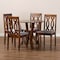 Baxton Studio Elaine Grey Upholstered and Walnut Wood 5-Piece Dining Set 172-9878-10899 - alternate 7